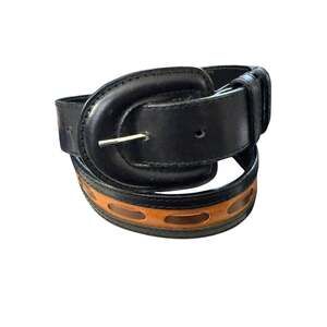Ginnie Johansen Vintage Leather Belt Women’s size small Brown Black Minimalist